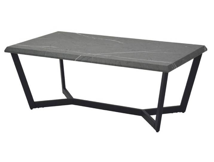 Couchtisch ROLAND 110 x 60 cm Dekor Marmor-Optik grau/schwarz von porta