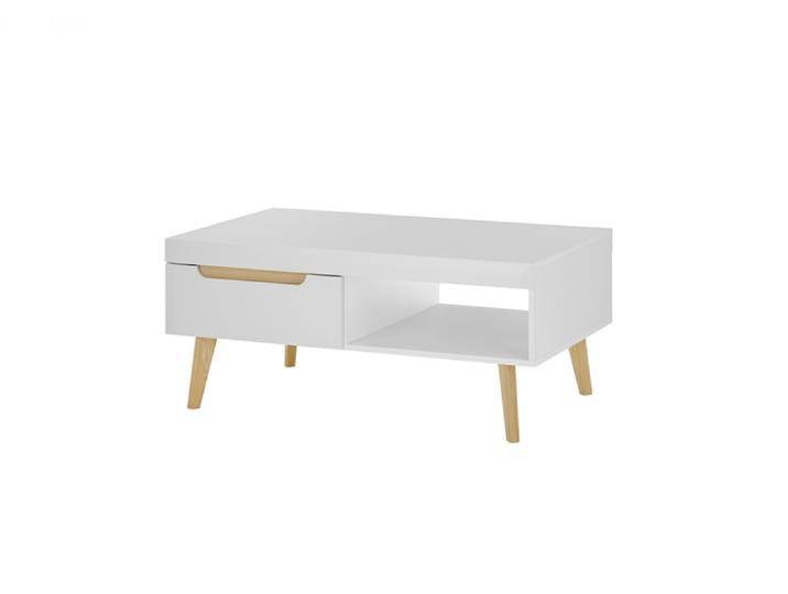 Couchtisch SVANTE 107x67 cm Weiß matt / Scandi Oak Dekor von porta
