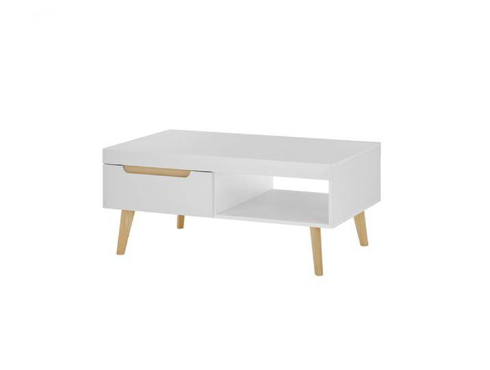 Couchtisch SVANTE 107x67 cm Weiß matt / Scandi Oak Dekor von porta