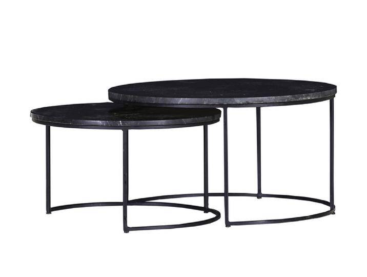 Couchtisch-Set IKAROS 2-teilig Marmor schwarz von porta