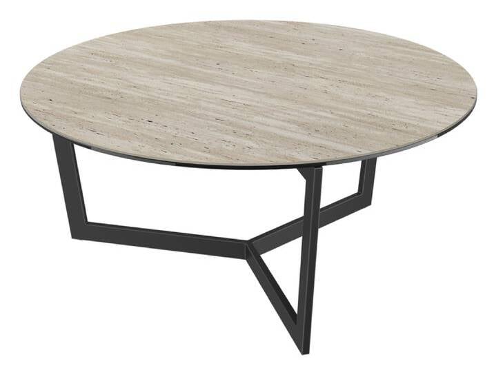 Couchtisch TAMARA, Metall/Stein, 90 x 90 x 40 cm Braun/Schwarz von porta