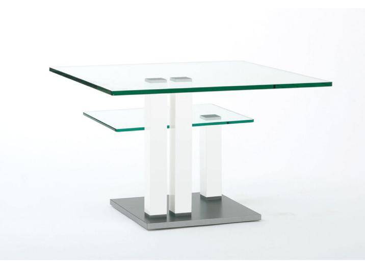 Couchtisch VARESE Klarglasplatte Weiß ca. 100 x 43 x 60 cm von porta