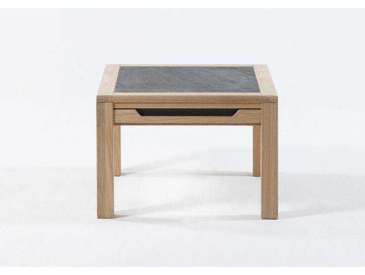 Couchtisch Wildeiche/Naturschiefer ca. 65 x 45 x 65 cm von porta