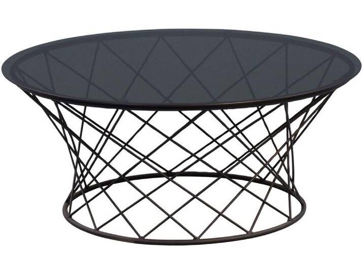 Couchtisch rund KATHI 80 cm in Metall Grau/Schwarz von porta