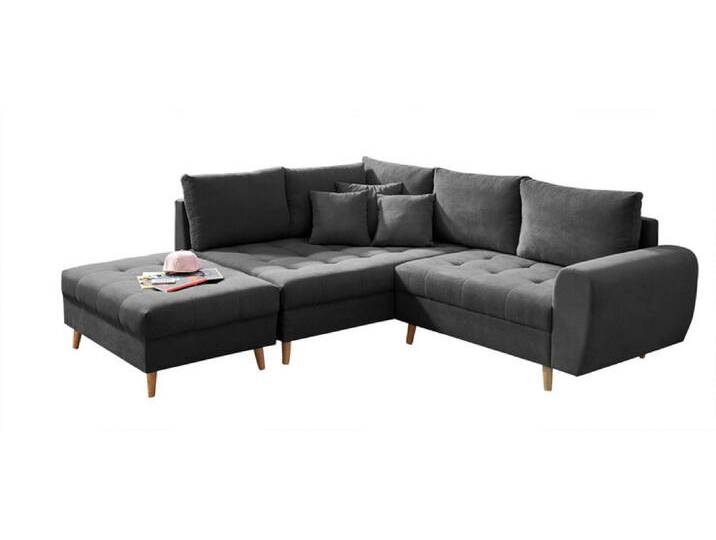 Ecksofa mit Hocker AMALIA L anthrazit Ecksofa mit Hocker AMALIA L anthrazit von porta