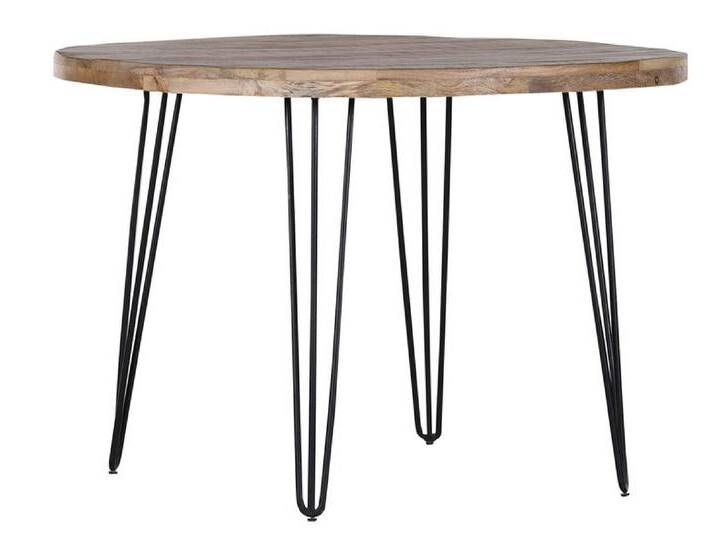 Esstisch BALTIC 105 x 76 cm braun / schwarz Mango massiv von porta