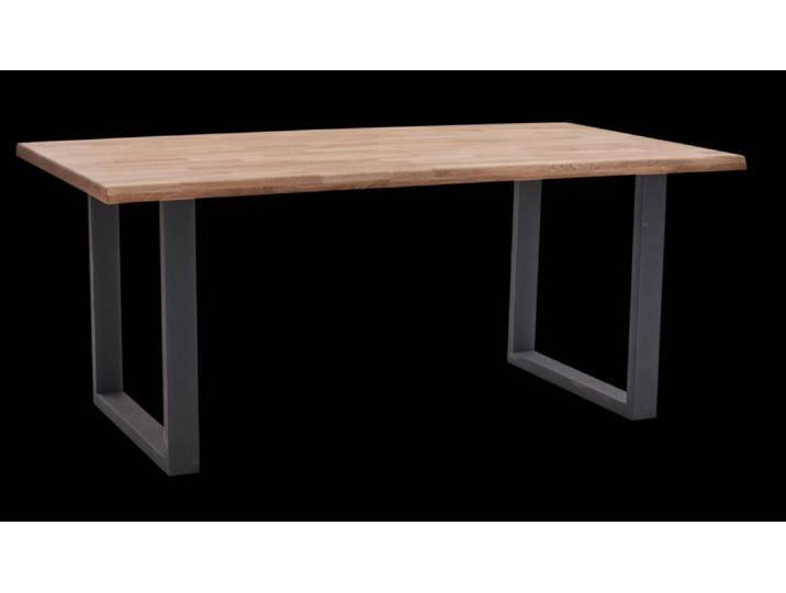 Esstisch CHRISTIAN 180 x 100 cm Eiche massiv geölt/schwarz Esstisch CHRISTIAN 180 x 100 cm Eiche massiv geölt/schwarz von porta