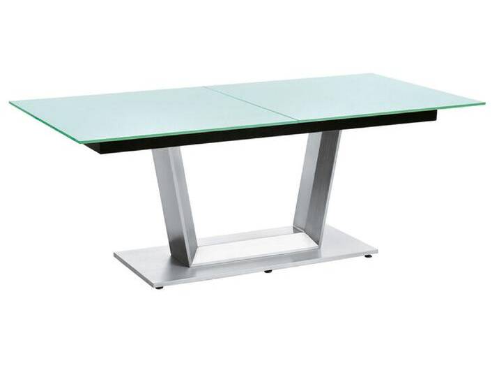 Esstisch COMEDOR 160-210 x 100 cm Edelstahl /Glas weiß Esstisch COMEDOR 160-210 x 100 cm Edelstahl /Glas weiß von porta