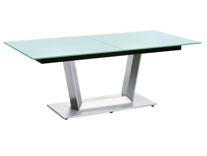 Esstisch COMEDOR 160-210 x 100 cm Edelstahl /Glas weiß Esstisch COMEDOR 160-210 x 100 cm Edelstahl /Glas weiß von porta