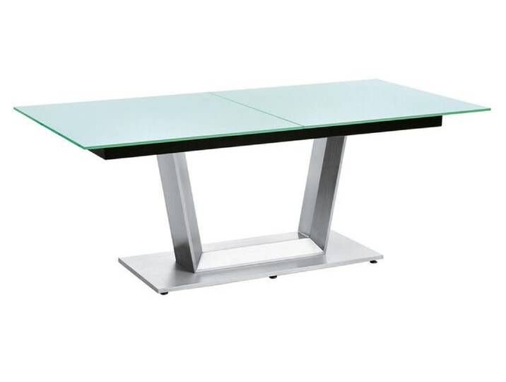 Esstisch COMEDOR 180-240 x 100 cm Edelstahl /Glas silberfarben Esstisch COMEDOR 180-240 x 100 cm Edelstahl /Glas silberfarben von porta