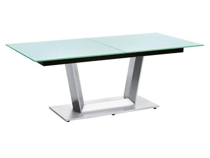Esstisch COMEDOR 180-240 x 100 cm Edelstahl /Glas silberfarben Esstisch COMEDOR 180-240 x 100 cm Edelstahl /Glas silberfarben von porta