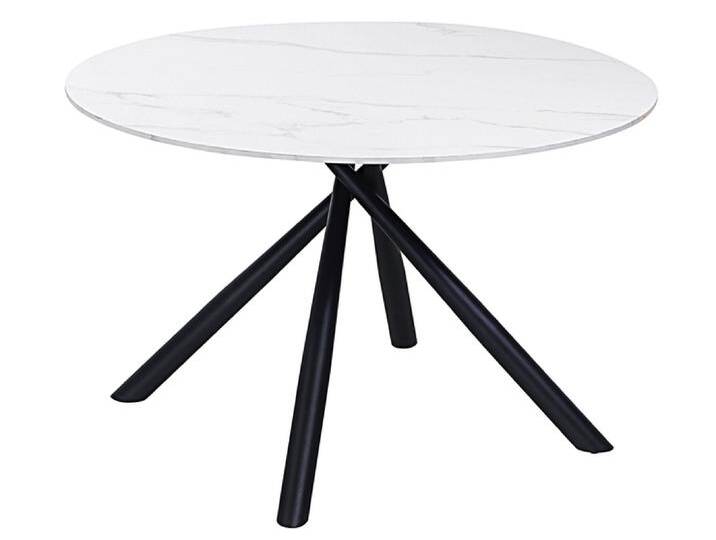 Esstisch Ø 120 cm weiß/schwarz Esstisch Ø 120 cm weiß/schwarz von porta