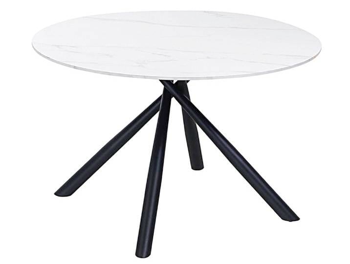 Esstisch Ø 120 cm weiß/schwarz Esstisch Ø 120 cm weiß/schwarz von porta