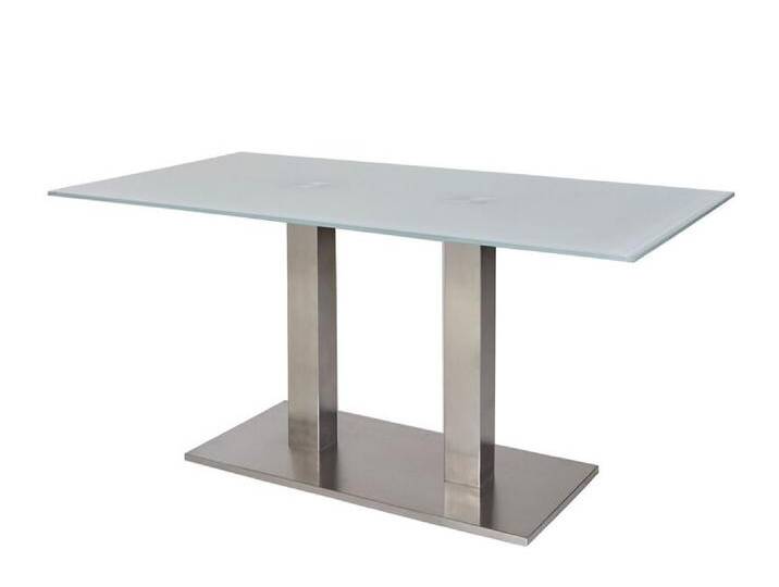 Esstisch TIRAMO 140 x 80 cm Glasplatte weiß Esstisch TIRAMO 140 x 80 cm Glasplatte weiß von porta