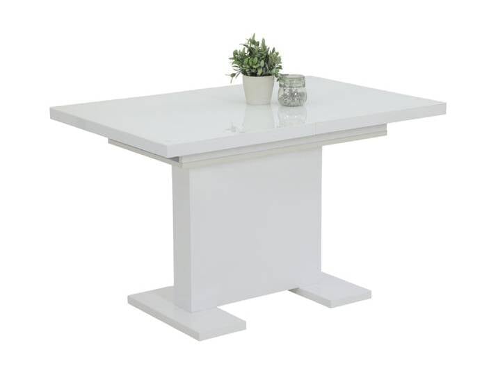 Esstisch WILMA II 120 (160) x 80 cm mit Glasplatte/Hochglanz... von porta