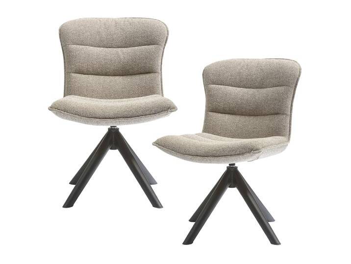 Esszimmer-Drehstuhl NIKA 2er-Set taupe/grün-melange Esszimmer-Drehstuhl NIKA 2er-Set taupe/grün-melange von porta