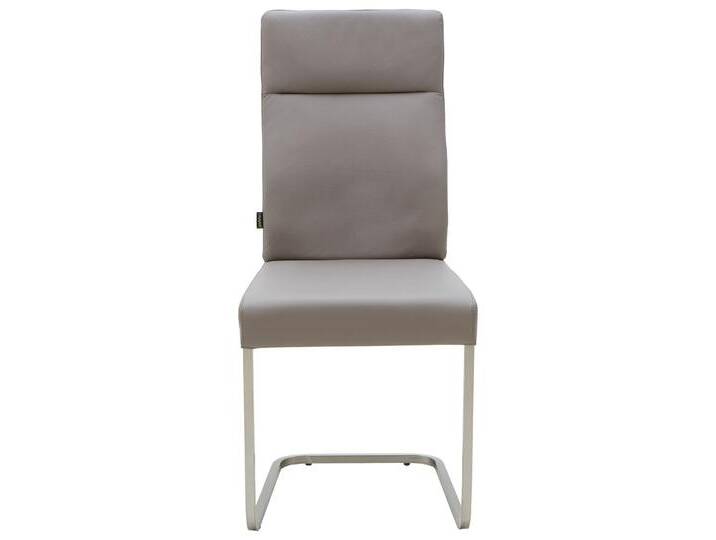 Esszimmerstuhl LONDON I 2er Set Leder grau/Edelstahl Esszimmerstuhl LONDON I 2er Set Leder grau/Edelstahl von porta