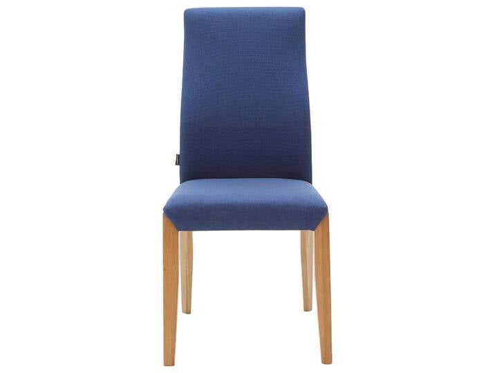 Esszimmerstuhl MANELLO 2er Set blau/Eiche massiv naturfarben von porta