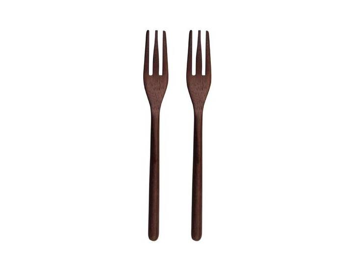 Gabel WOOD 2er Set Holz dunkelbraun Gabel WOOD 2er Set Holz dunkelbraun von porta