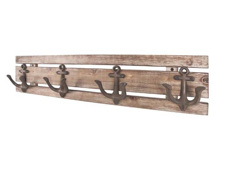 Garderobenleiste SAILOR 4 66 x 14 x 7 cm Massiv braun von porta