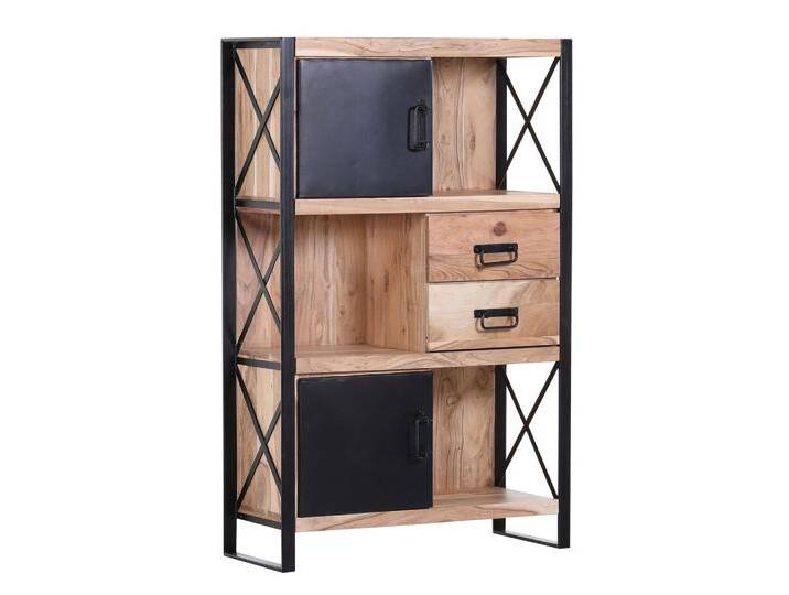 INTERhome Regal UPTOWN 90 x 140 cm Akazie massiv natur/ schwarz INTERhome Regal UPTOWN 90 x 140 cm Akazie massiv natur/ schwarz von porta