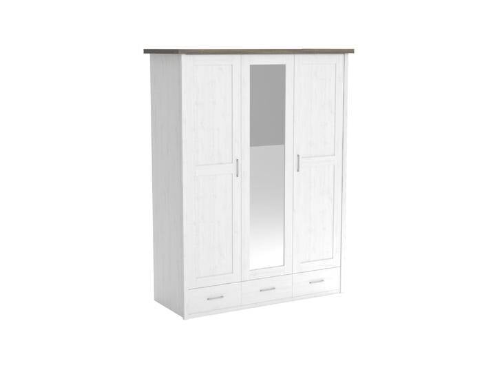 Kinder-Drehtürenschrank LUCA weiß/ braun Kinder-Drehtürenschrank LUCA weiß/ braun von porta