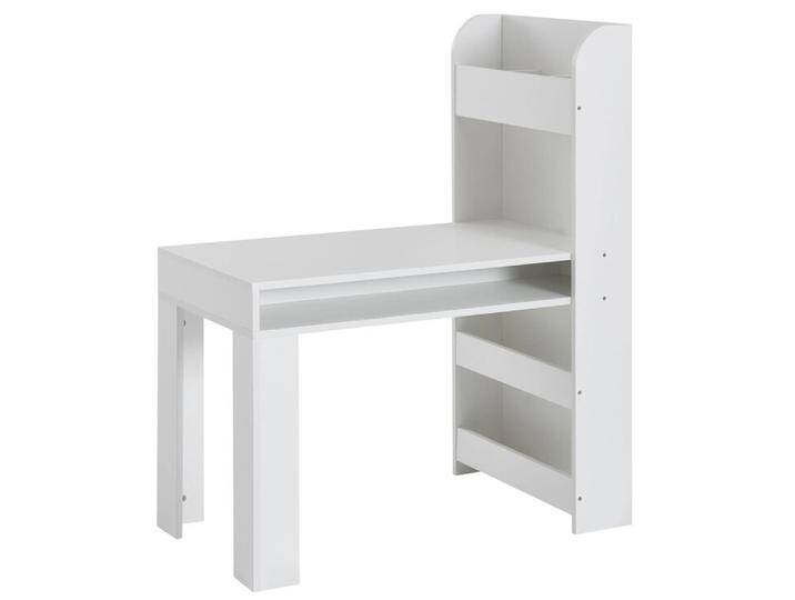 Kinder Schreibtisch mit Regal 50 x 110 cm weiß von porta