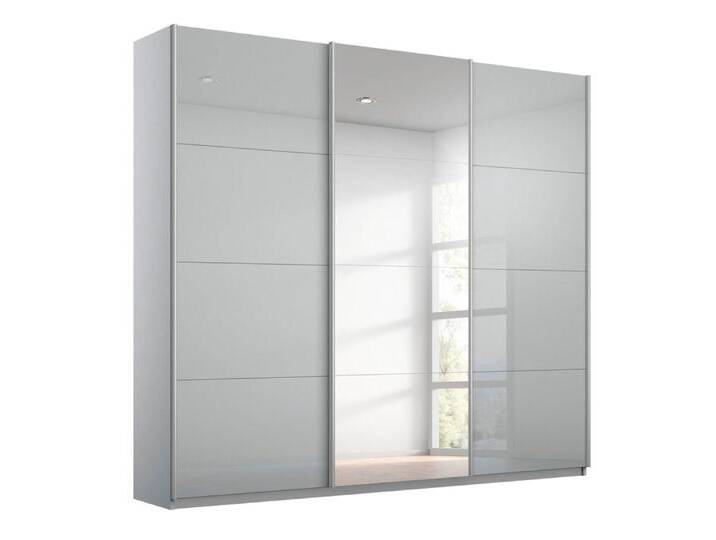 Kleiderschrank KULMBACH 203 x 210 cm Seidengrau/Grauglastüren Kleiderschrank KULMBACH 203 x 210 cm Seidengrau/Grauglastüren von porta