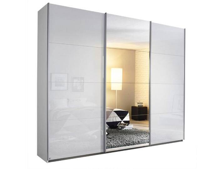 Kleiderschrank KULMBACH 271 x 210 cm Weißglastüren/Spiegel mittig Kleiderschrank KULMBACH 271 x 210 cm Weißglastüren/Spiegel mittig von porta
