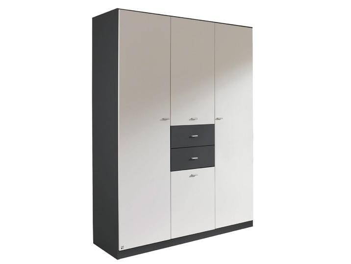 Kleiderschrank LANDSBERG 136 x 197 cm Grau metallic/weiß Kleiderschrank LANDSBERG 136 x 197 cm Grau metallic/weiß von porta