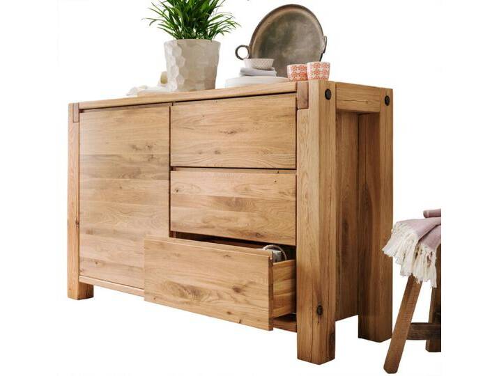 Kommode 45 x 140 x 90 cm Eiche massiv in Braun von porta