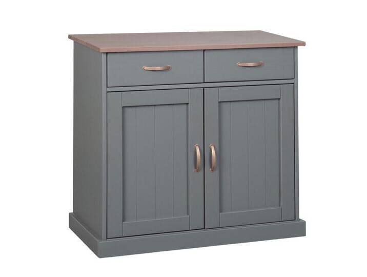 Kommode NICLAS 3.1 90x86x45 cm Massivholz grau von porta