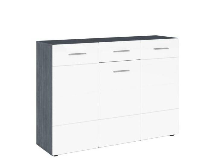 Kommode SALUTE 120x86,9x35 cm Sardegna Rauchsilber/Weiß Hochglanz Kommode SALUTE 120x86,9x35 cm Sardegna Rauchsilber/Weiß Hochglanz von porta