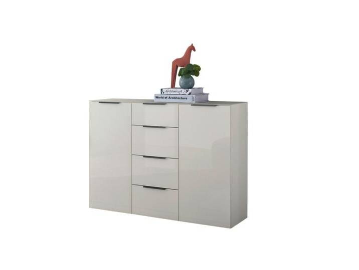 Kommode SANTORIN 135 x 99 cm Sandgrau/Glasfront Sandgrau von porta
