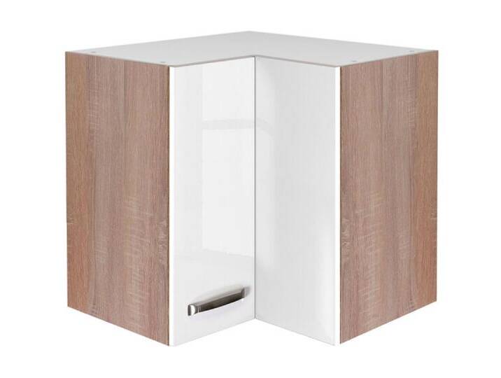 Küchen Eck-Hängeschrank LUKE 60 cm Eiche/ weiß von porta