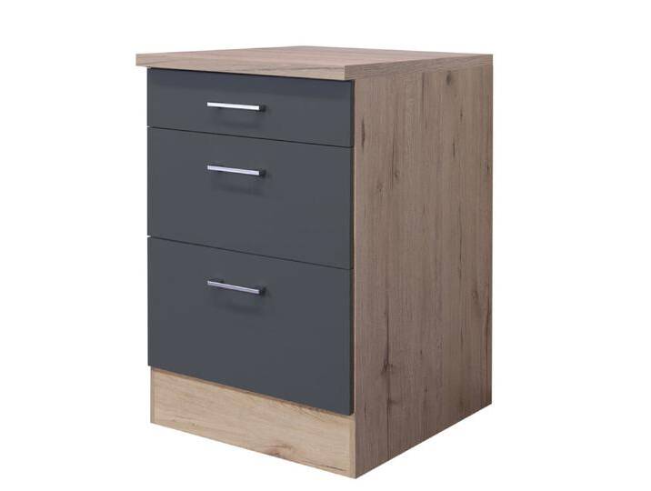 Küchen Unterschrank RALPH 60 cm Eiche/ grau Küchen Unterschrank RALPH 60 cm Eiche/ grau von porta