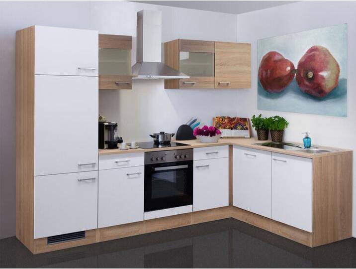 Küchenwinkel Jack – L-Form – Samoa Weiß / Eiche Sonoma... Küchenwinkel Jack – L-Form – Samoa Weiß / Eiche Sonoma... von porta