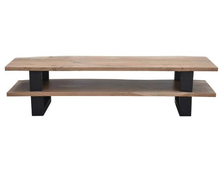 Lowboard 140 x 36 cm Akazie mit Baumkante natur/schwarz Lowboard 140 x 36 cm Akazie mit Baumkante natur/schwarz von porta