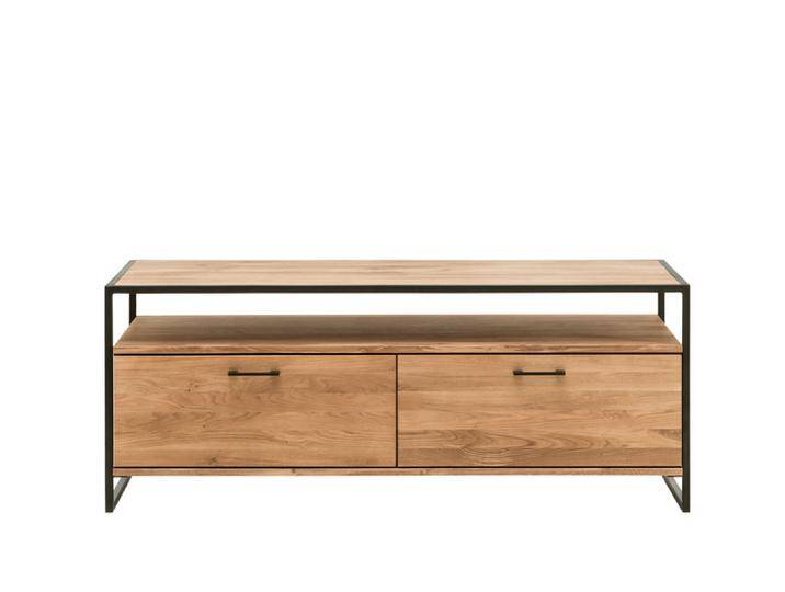 Lowboard FRAME 155 x 60 cm Eiche massiv natur geölt/schwarz Lowboard FRAME 155 x 60 cm Eiche massiv natur geölt/schwarz von porta