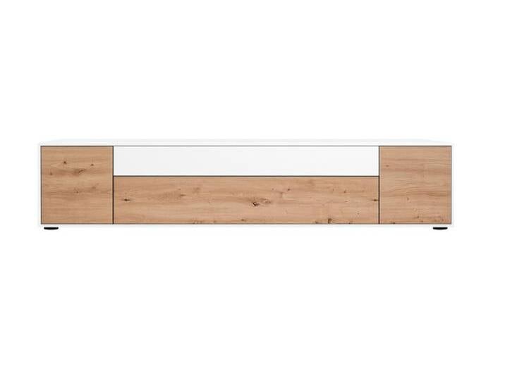 Lowboard JOHN 220 x 44 cm Weiß/ Eiche Artisan Oak von porta