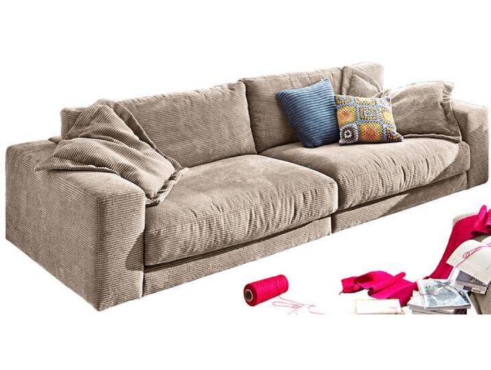 Megasofa SEVENTIES 290 cm Cord taupe Megasofa SEVENTIES 290 cm Cord taupe von porta