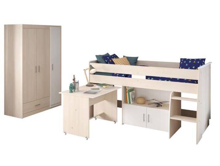 Multifunktionsbett mit Kleiderschrank CHARLY 6 weiß / braun Multifunktionsbett mit Kleiderschrank CHARLY 6 weiß / braun von porta