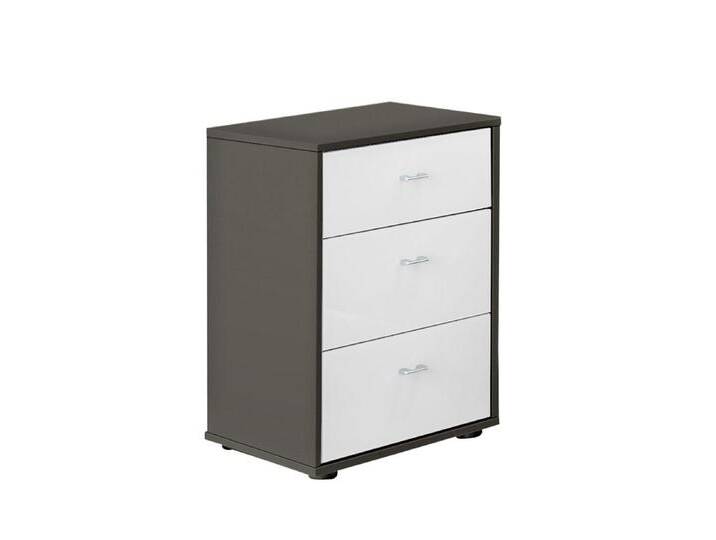 Nachtkonsole MALIBU 2er Set Havanna/ Glas weiß von porta
