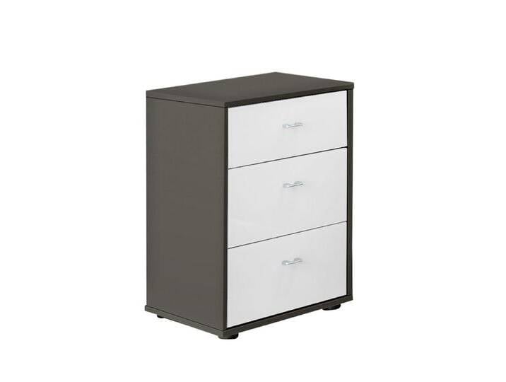 Nachtkonsole MALIBU 2er Set Havanna/ Glas weiß Nachtkonsole MALIBU 2er Set Havanna/ Glas weiß von porta