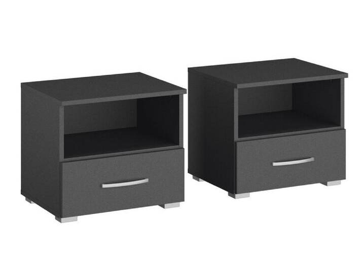 Nachttisch ADITIO III 2er Set 47 x 43 cm Grau metallic von porta