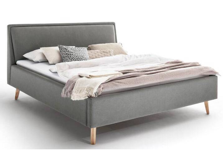 Polsterbett FRIEDA IIL 140 x 200 cm hellgrau von porta