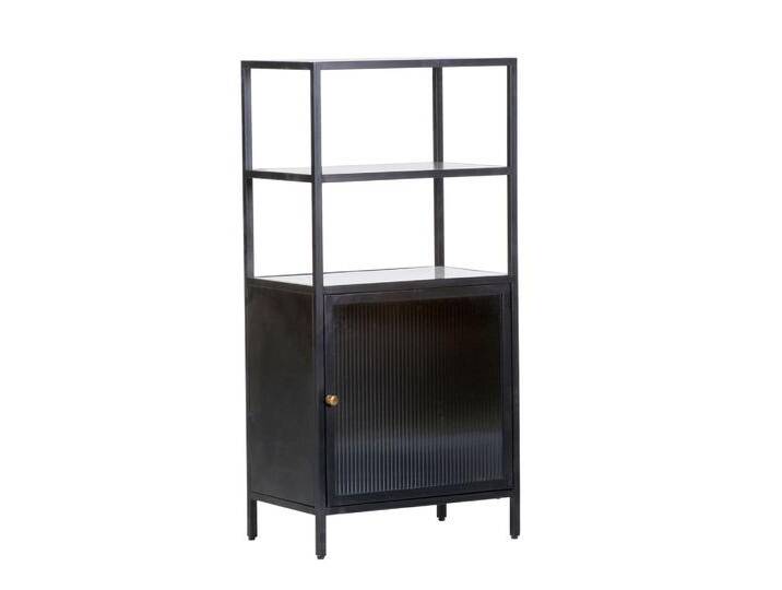 Regal 59 x 122 cm Platte Marmor weiß/Türfront Strukturglas von porta