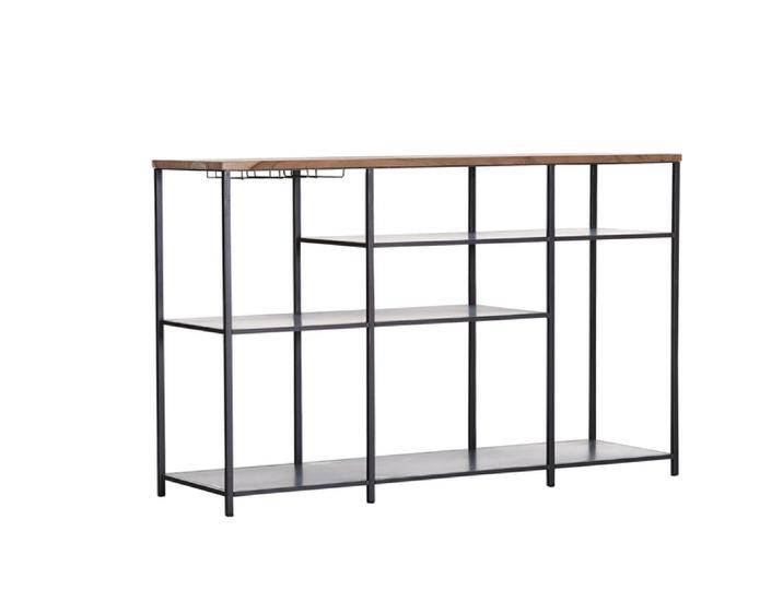 Regal LOUIS 170 x 108 cm anthrazit/Akazie Massivholz von porta