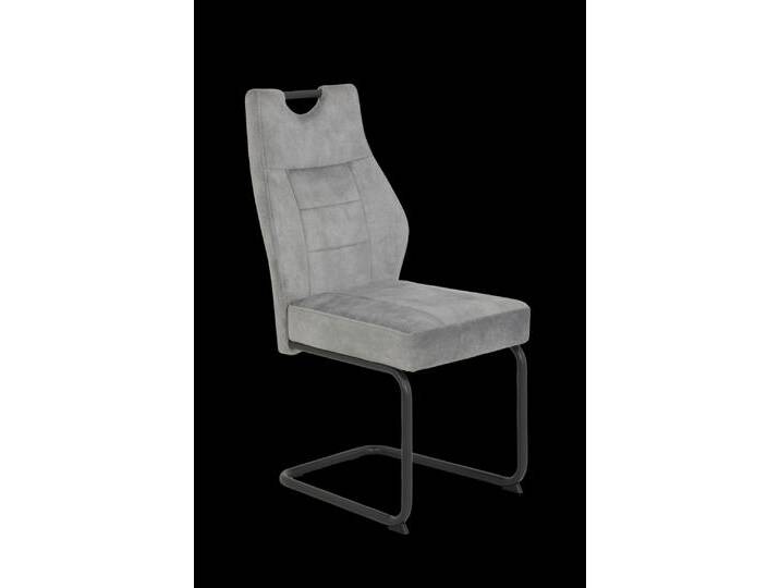 Schwingstuhl LINDA 2er SetStoff vintage velvet silber von porta