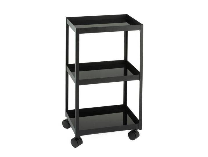 Servierwagen 40 x 72 cm Edelstahl schwarz von porta